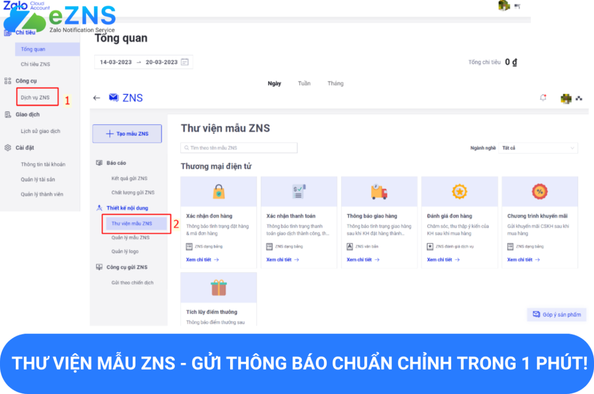 Thư Viện Mẫu ZNS - Gửi Thông Báo Chuẩn Chỉnh Trong 1 Phút!