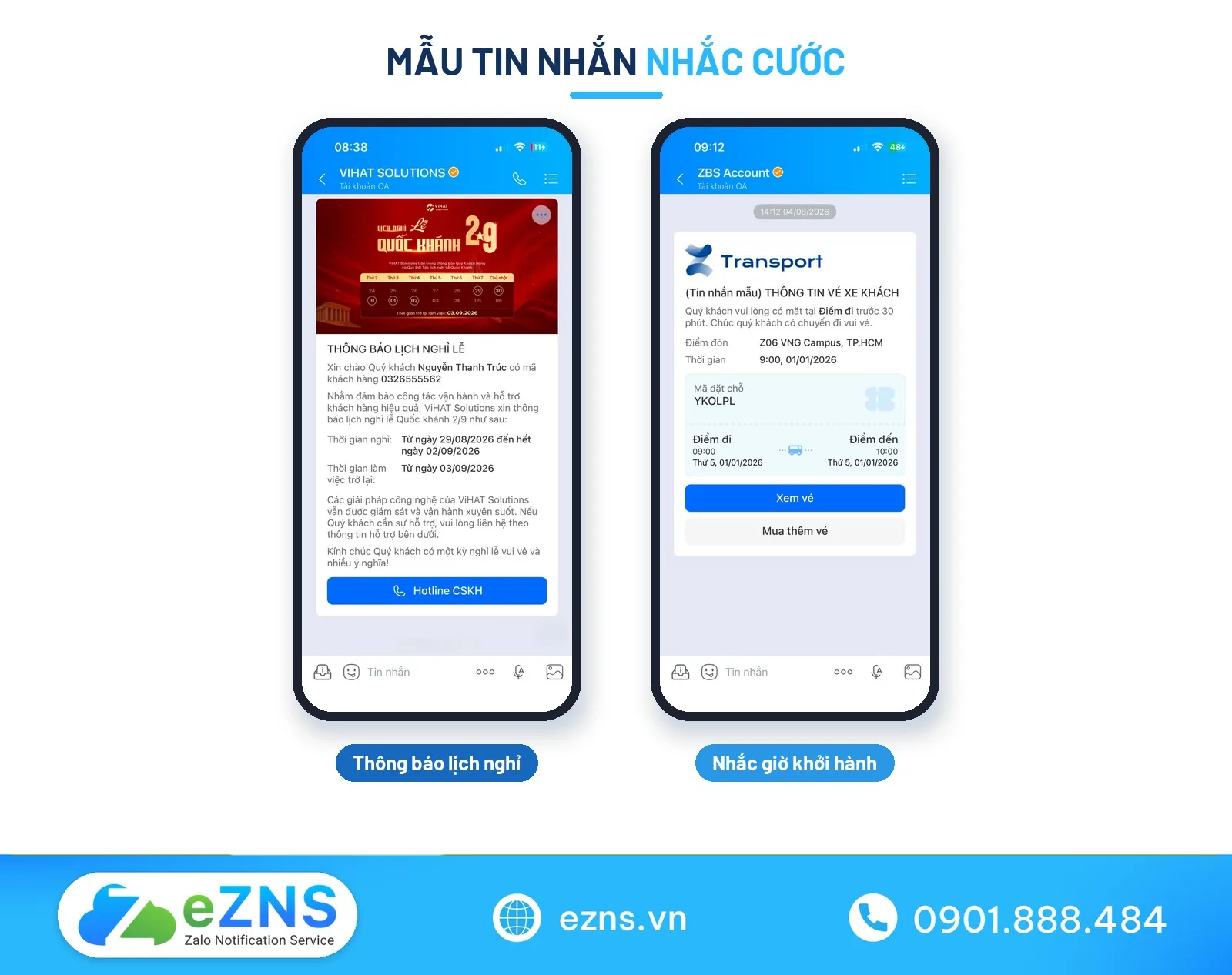 Ví dụ mẫu tin nhắn nhắc nhở khách hàng theo ngành nghề